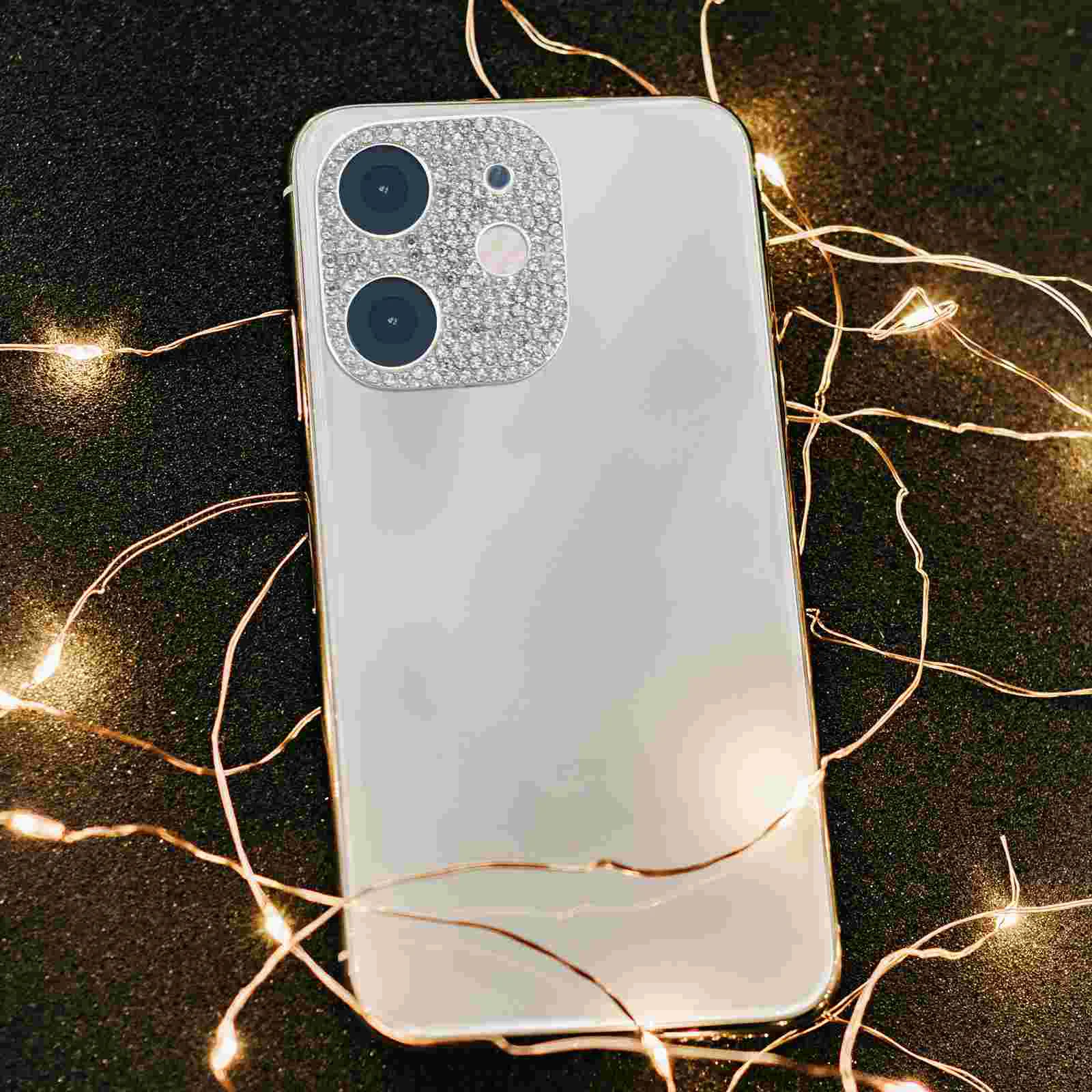 Diamond Camera Decoration Cell Phone Screen Protector Flash Lens Film 12 Protectors