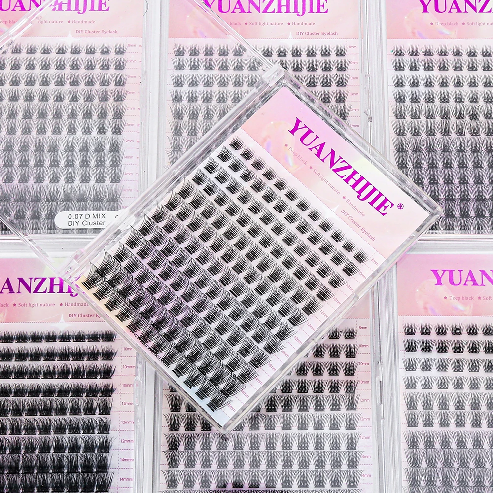 

10 шт., высококачественные кластерные ресницы, 8-16 мм, смешанный лоток, искусственные норковые ресницы 30D 40D 50D, термоклеенные наращивание ресниц «сделай сам», дома