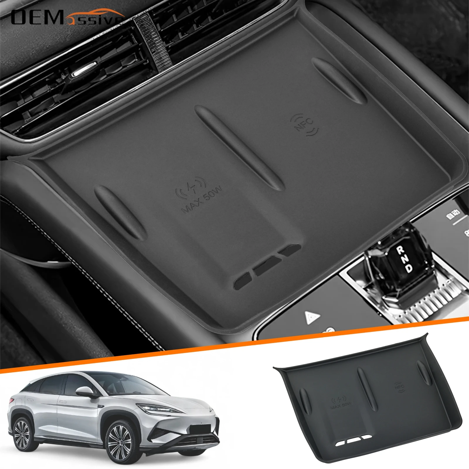 Car Central Console Tray Protective Pad Wireless Charging Mat Pallet Accessories For BYD Sealion 7 Seal 07 EV 2024 2025 2026