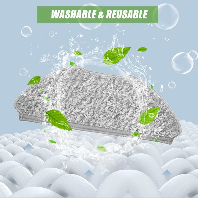 Mop Cloth Pads For AIRROBO T20 Robot Vacuum Cleaner Spare Parts,Washable Soft Microfiber Mops