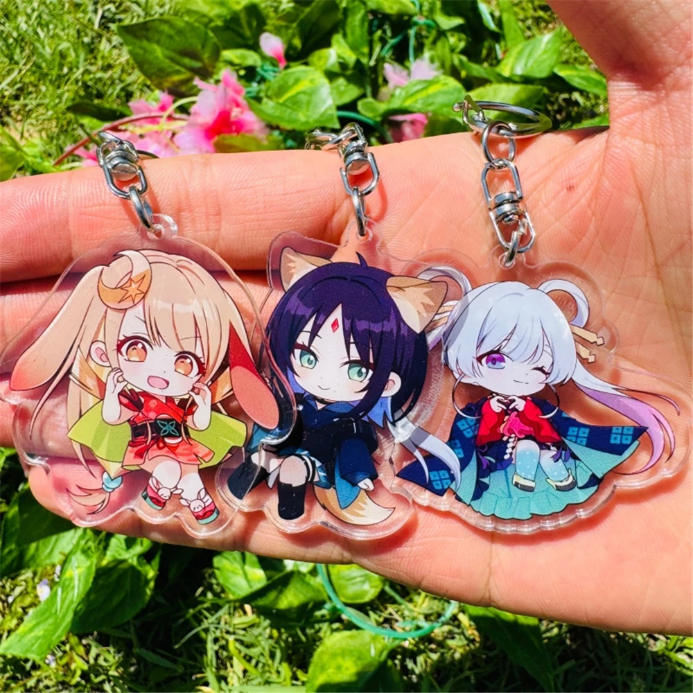 Anime Princesa Cósmica Kaguya! Llaveros de acrílico con colgante de Sakayori Iroha Runami Yachiyo, regalos de disfraces de cosplay