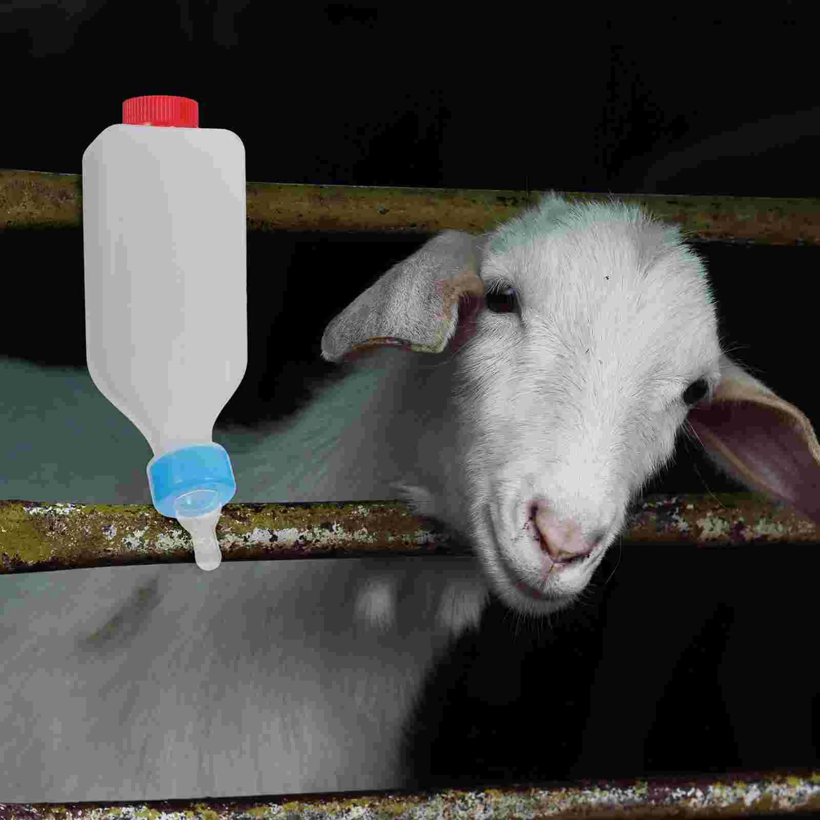 

Kitten Milk Lamb Feeder Pet Goat Bottle Container Nipple Farm Small Animals Calf