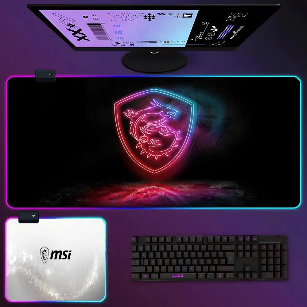 MSI Rgb Mouse Pad RGB Luminous 700X400mm Large Table Pad Encrypted Anti Skid Super Large Mouse Pad