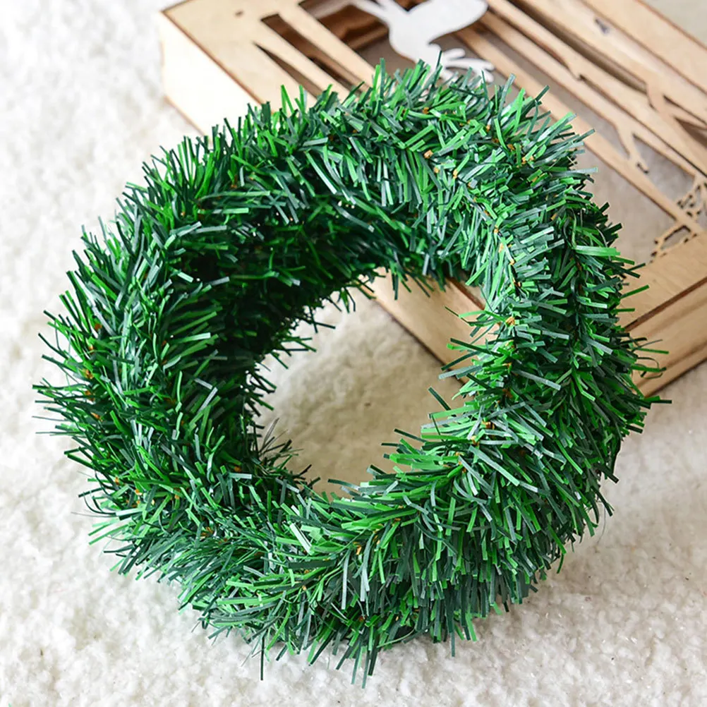 

1Pcs Mini Xmas Decorative Wreath Green Artificial Garland Chic Wall Door Hanging Pendant Christmas Festival Decoration