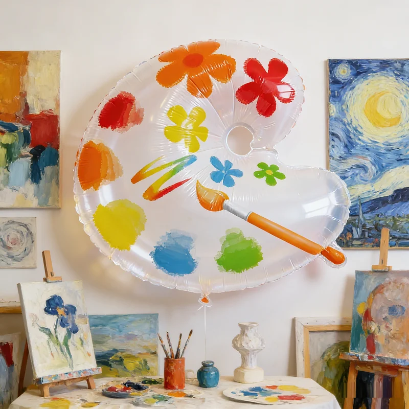 Palette Balloon, Children\'s Painting Party Decoration ,Art Painting Aluminium Film Balloon