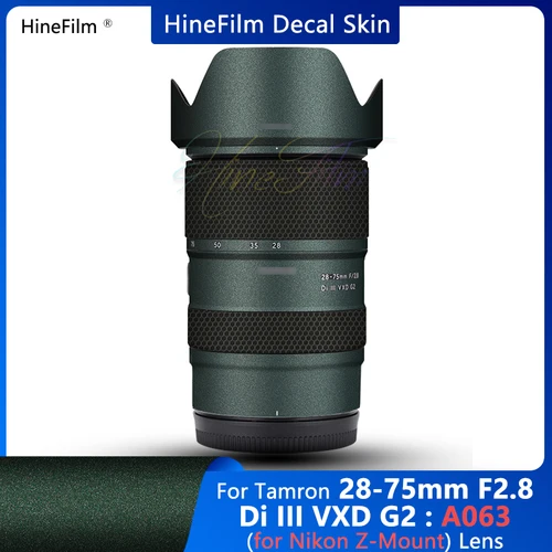 Hinefilm 스킨 니콘 렌즈 데칼 스킨, 탐론 28-75mm F2.8 G2 A063 렌즈 스티커, 28-75F2.8 G2 렌즈 2875 