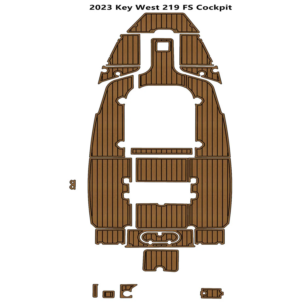 2023 Key West 219 FS Cockpit Mat Boat EVA Foam Teak Deck Floor Pad Self Adhesive