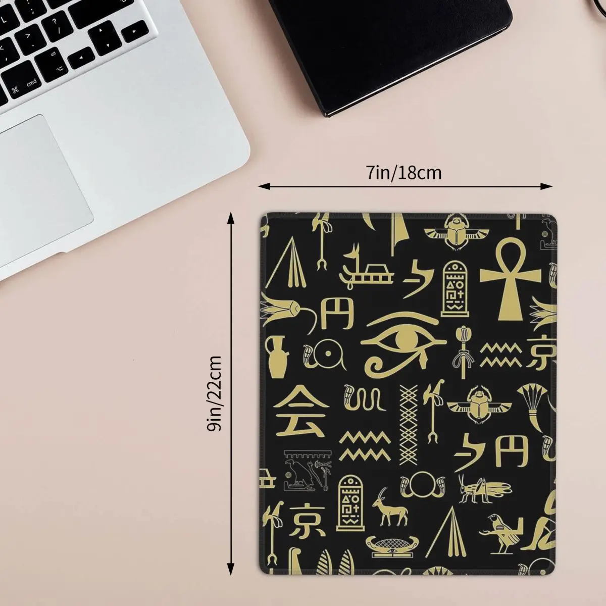 Ancient Egypt God Horus And Anubis Egyptian Pharaoh 7x9 in 22x18 cm MousePadComputer Keyboard Mouse MatGaming PC Laptop Desk Mat