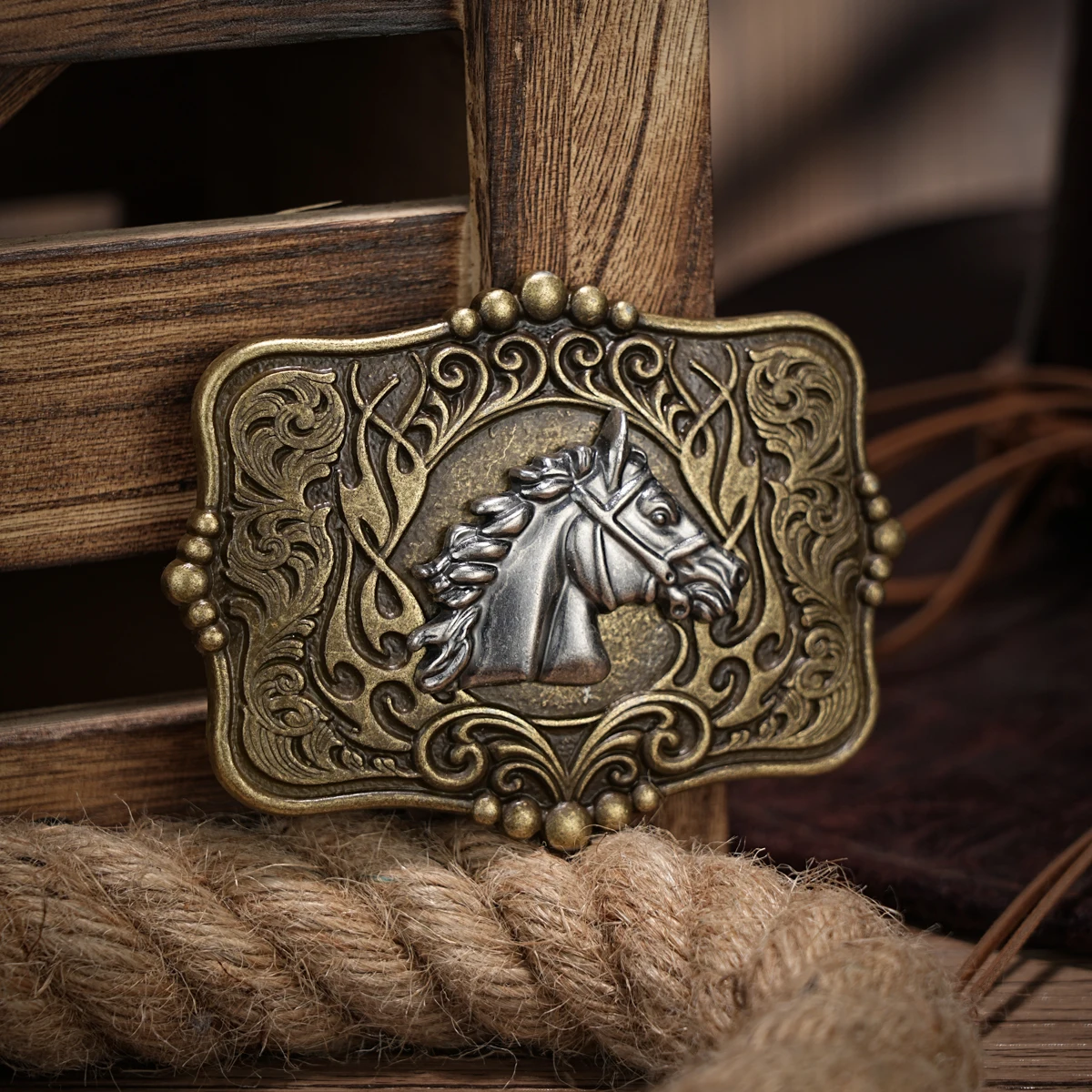 Western Belt Buckle Initial Vintage-Cowboy Rodeo Silver Large Belt Buckle for Men Women