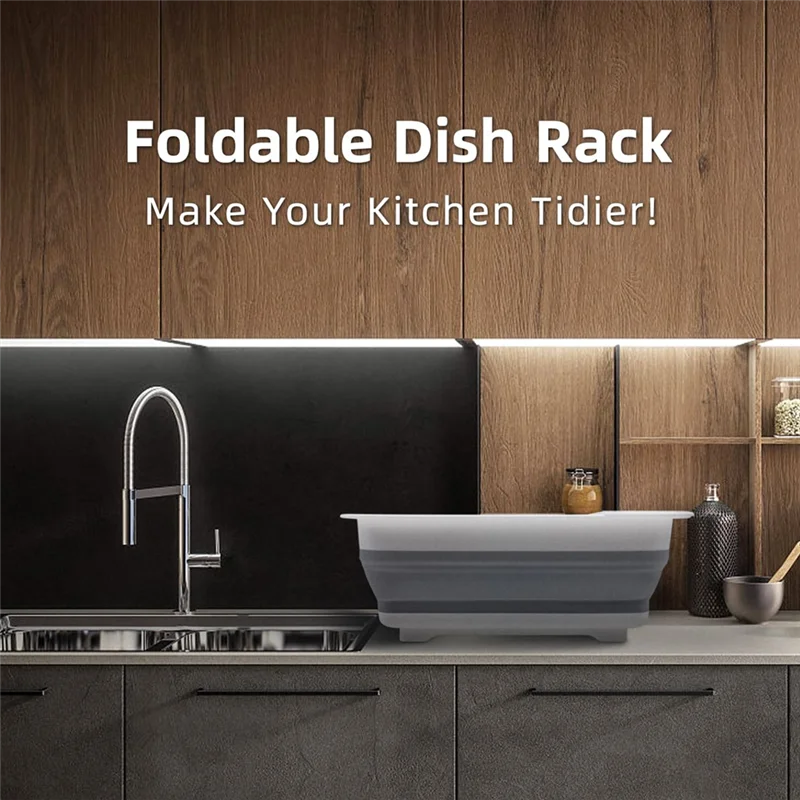 A88E-Portable Foldable Dish Rack Kitchen Drainer For Dishes With Drying Shelf,Home Essential