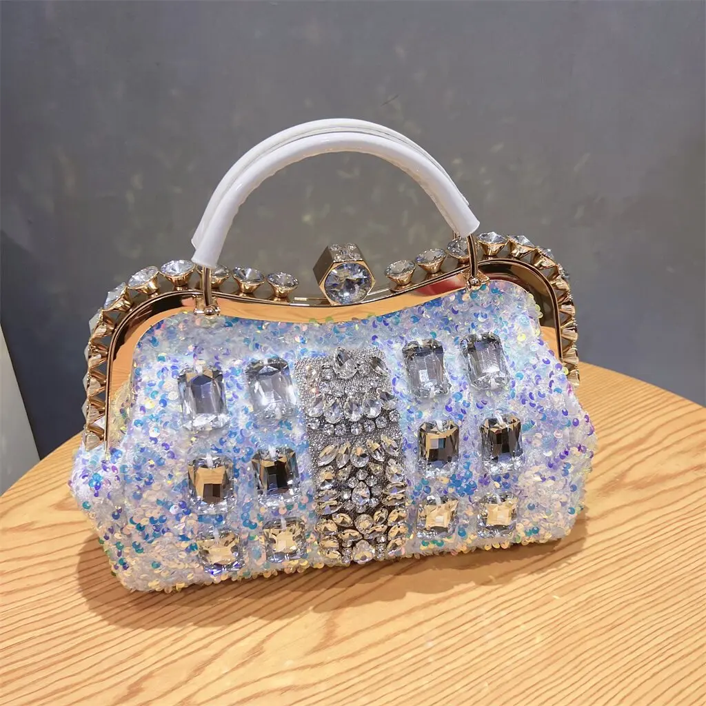 Designer Marken-Handtasche Modische Damenhandtasche Pailletten-Umhängetasche Damen Verschiedene Arten von Diamant-Schultertaschen – Detail 6