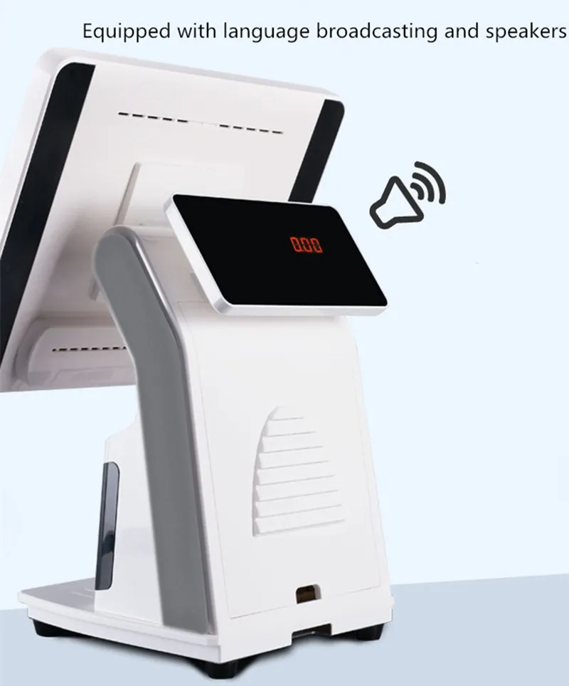 15.6インチタッチスクリーンAndroid/Windows POSシステム、内蔵Wi-Fi、58mmプリンター搭載、小売店向けキャッシュレジスターPOSデスクトップ