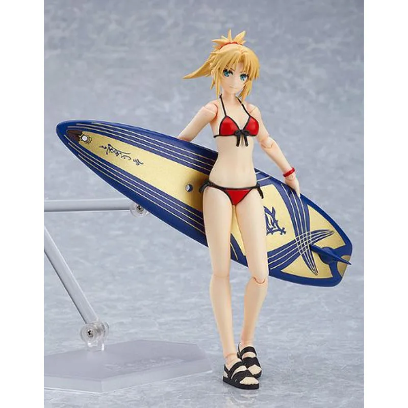 Fato de banho GSC original FIGMA Mordred Rider Ver. Figuras de ação de anime brinquedos para meninos presente de Natal ornamentos de modelo colecionável
