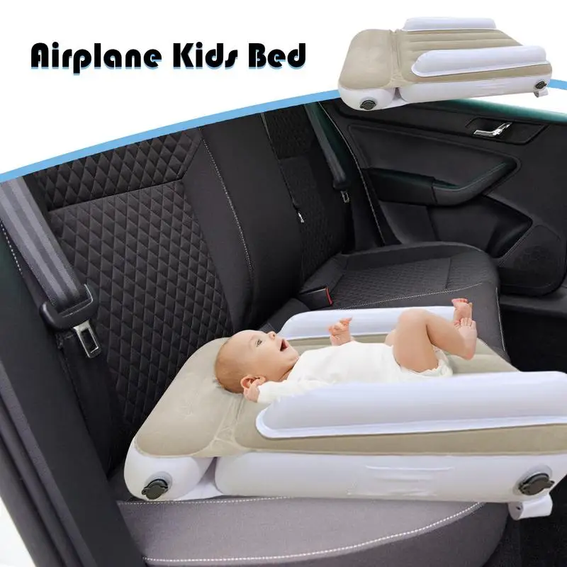 Airplane Kids Bed Travel Bed Sleep Air Matt Portable Car Seat Extender Inflatable Toddler Plane Bed for Comfortable Plane Travel