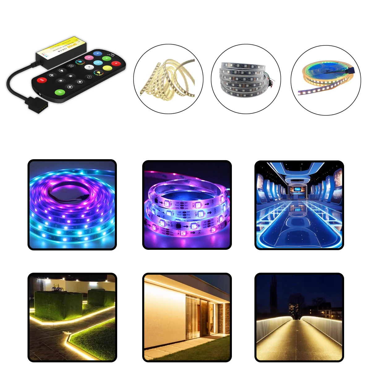 SP113E 3-Kanal-PWM-RGB-Controller – DC5–24 V LED-Streifentreiber mit vorinstallierten Farbeffekten