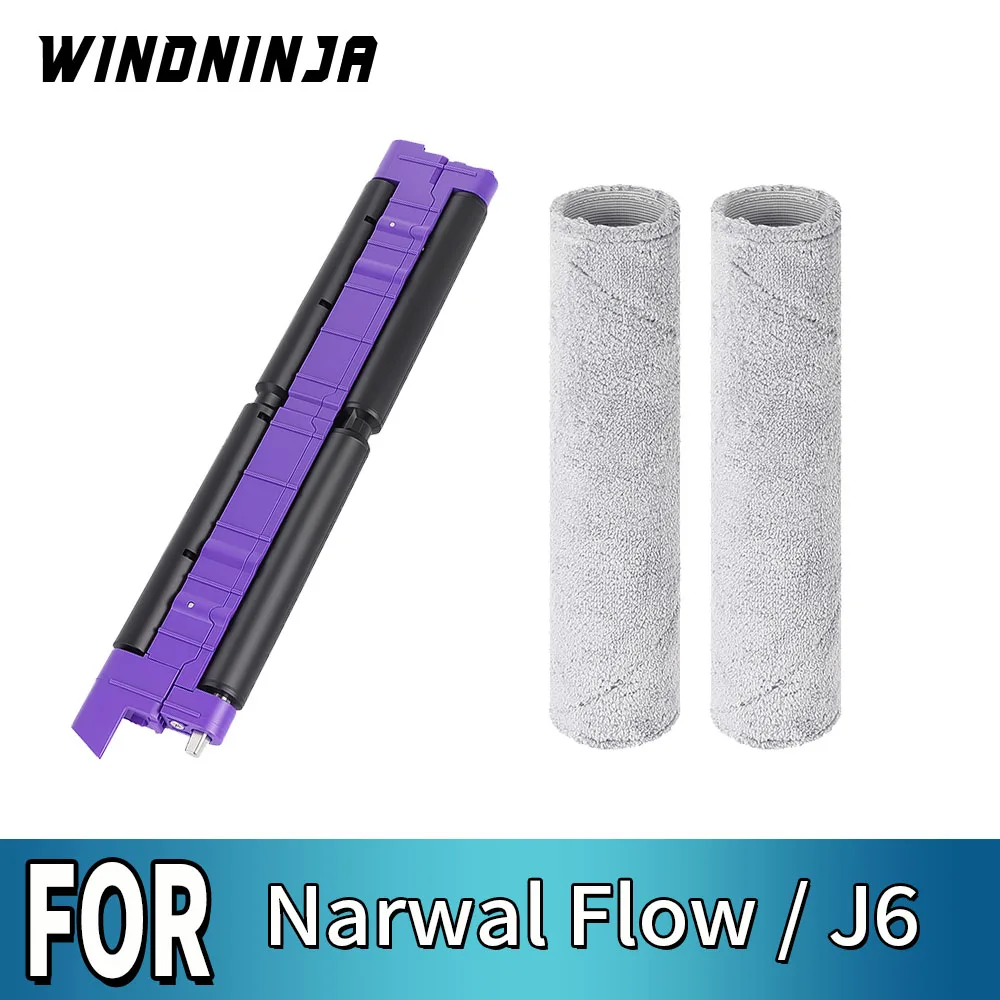 For Narwal Flow For Narwal J6 Robot Vacuum and Mop Track Mop Track Mop Stand Replacement Accessories Brush Roller Track Mop