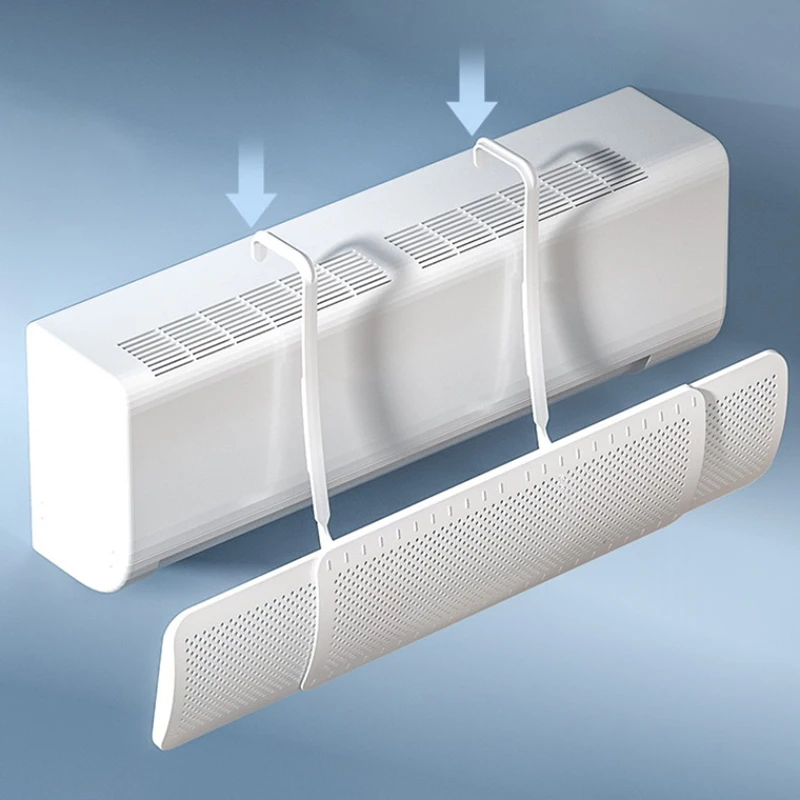Hindari Pukulan Deflektor Angin Saluran Tiup Lurus Pelindung Angin AC Terpasang Di Dinding Deflektor Angin Universal Terukur