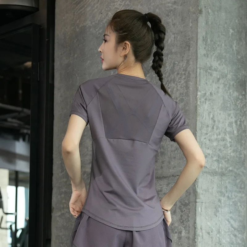 Women's Short Sets Outdoor Morning Run Summer New Yoga Girls Clothes Fitness Elastic Loose Thin Breathable Quick Drying Clothing