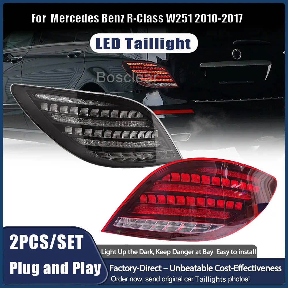 أضواء السيارة ل W251 R فئة LED أضواء خلفية 2010-2017 R300 R350 مصابيح التوقف الخلفية إشارة الفرامل DRL عكس اكسسوارات السيارات