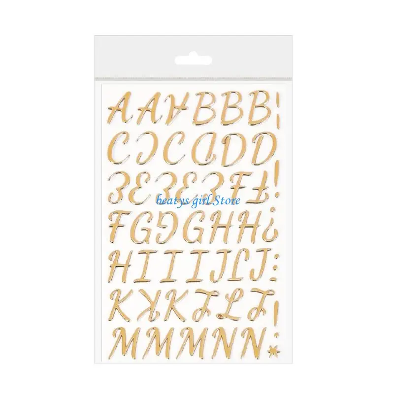 C7AB Letter Sticker, 3 Sheets Colored Alphabets Sticker Adhesive Letter Sticker Set