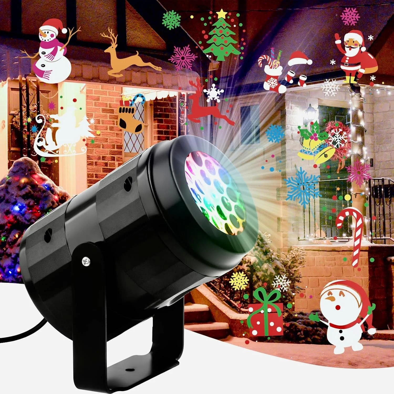 Christmas Snowflake Projector Lights, Led Projector Lamp Outdoor, Christmas Decorations Lighting for Xmas House.Garden Yard, Party,Club, Landscape