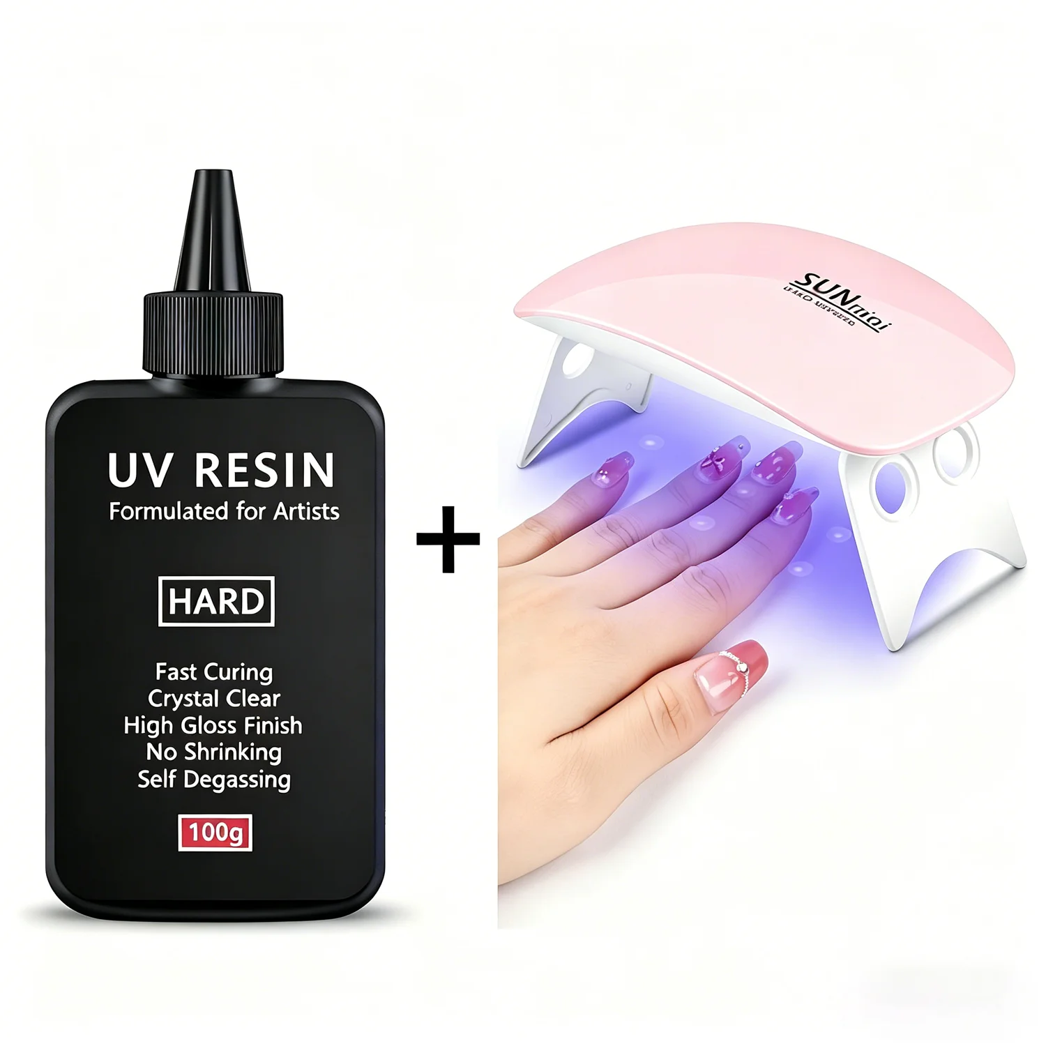 Kristalheldere harde UV-hars Verbeterde formule Ultraviolet snel uithardende hars voor het maken van sieraden, harde transparante zonne-uithardende hars