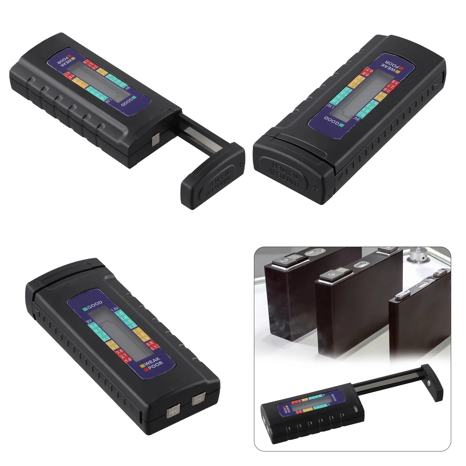 LCD Battery Level Indicator Battery Capacity Tester Compact Design Battery Tester Easy To Use Battery Tester Home Use