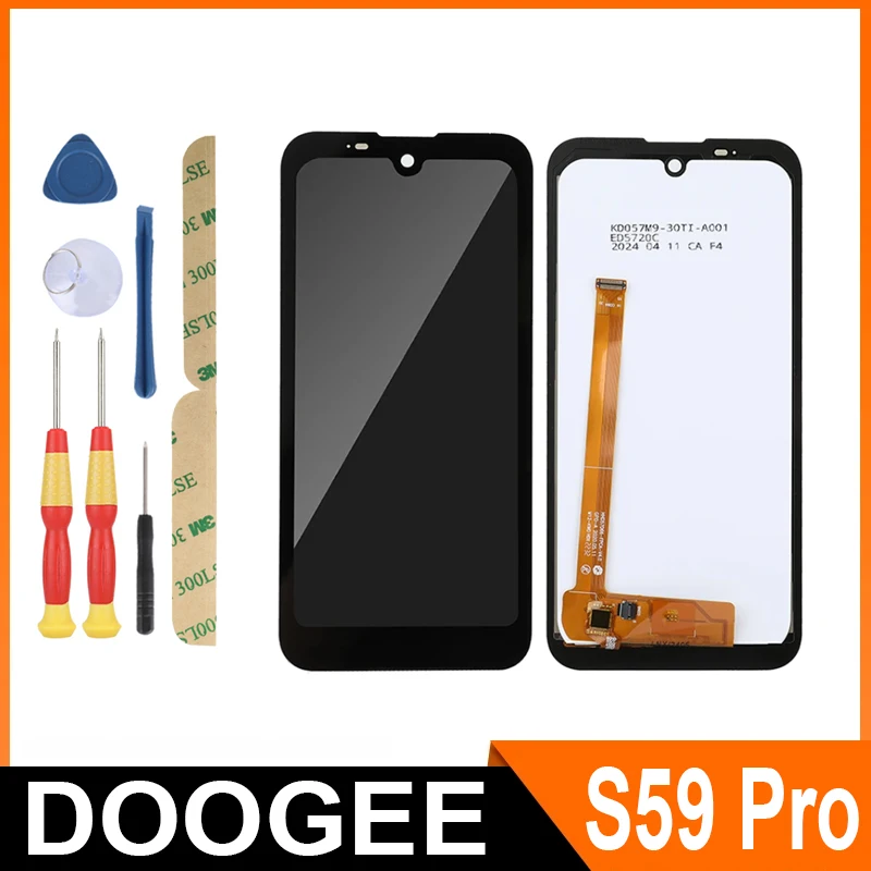 For DOOGEE S59 Pro/S68 Pro/S200/S200 Plus/S200 X/Fire 6 Max/S118 Pro 5G / LCD Display + Touch Screen