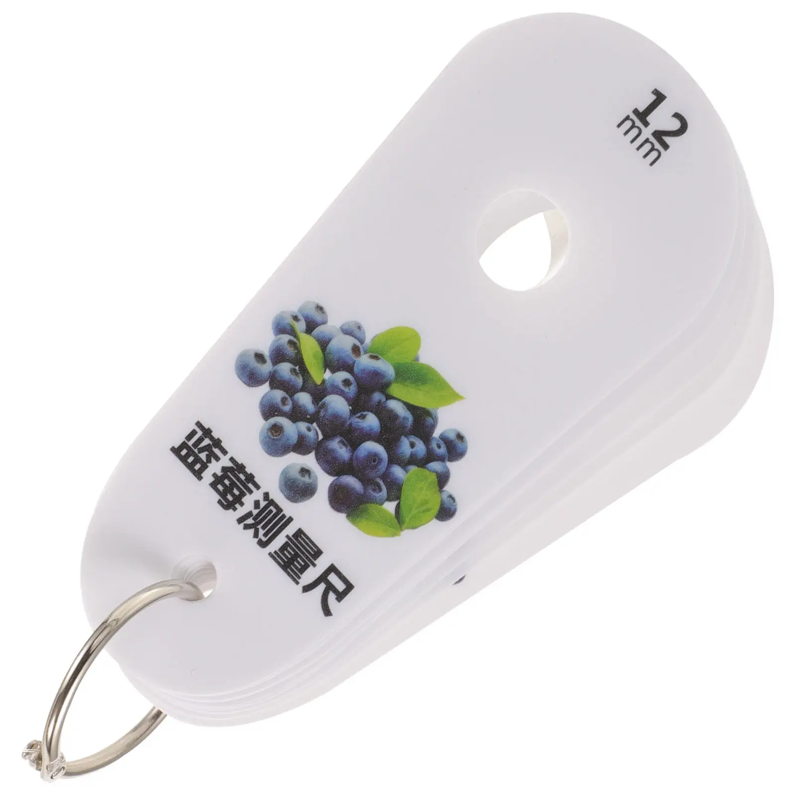 Blueberry Diameter Measuring Ruler – Plastic Fruit Caliper Tool for Accurate Size Classification