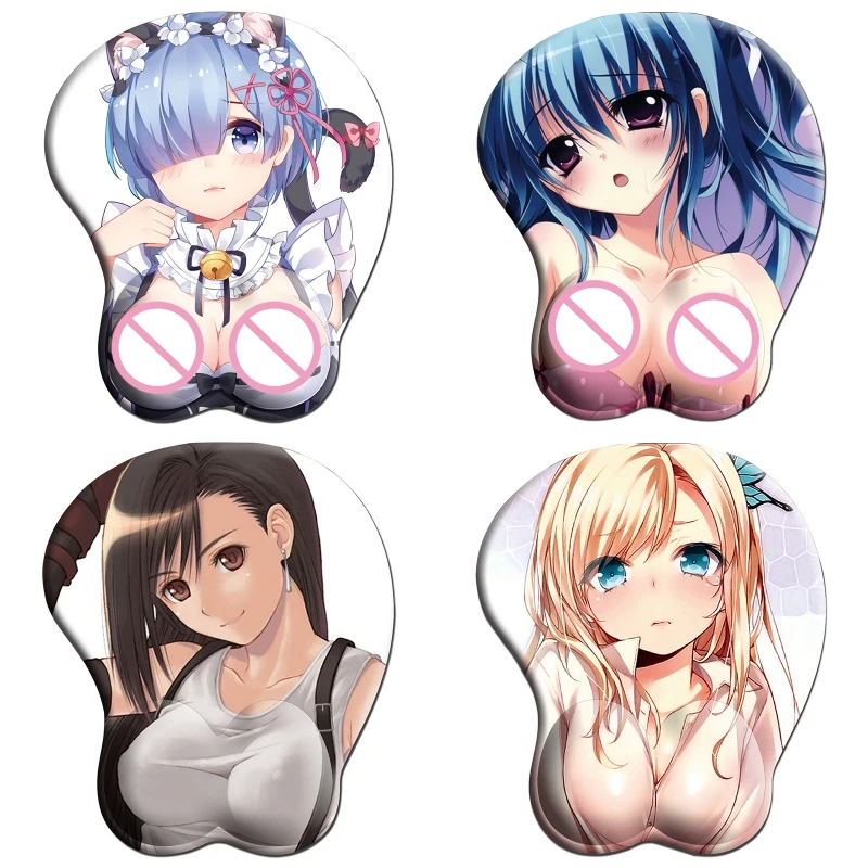 

1pc for Creative Japanese Anime Cartoon 3D Sexy Mouse Pad Silicone Wristbands Mice Mousepad Wrist Rest Support