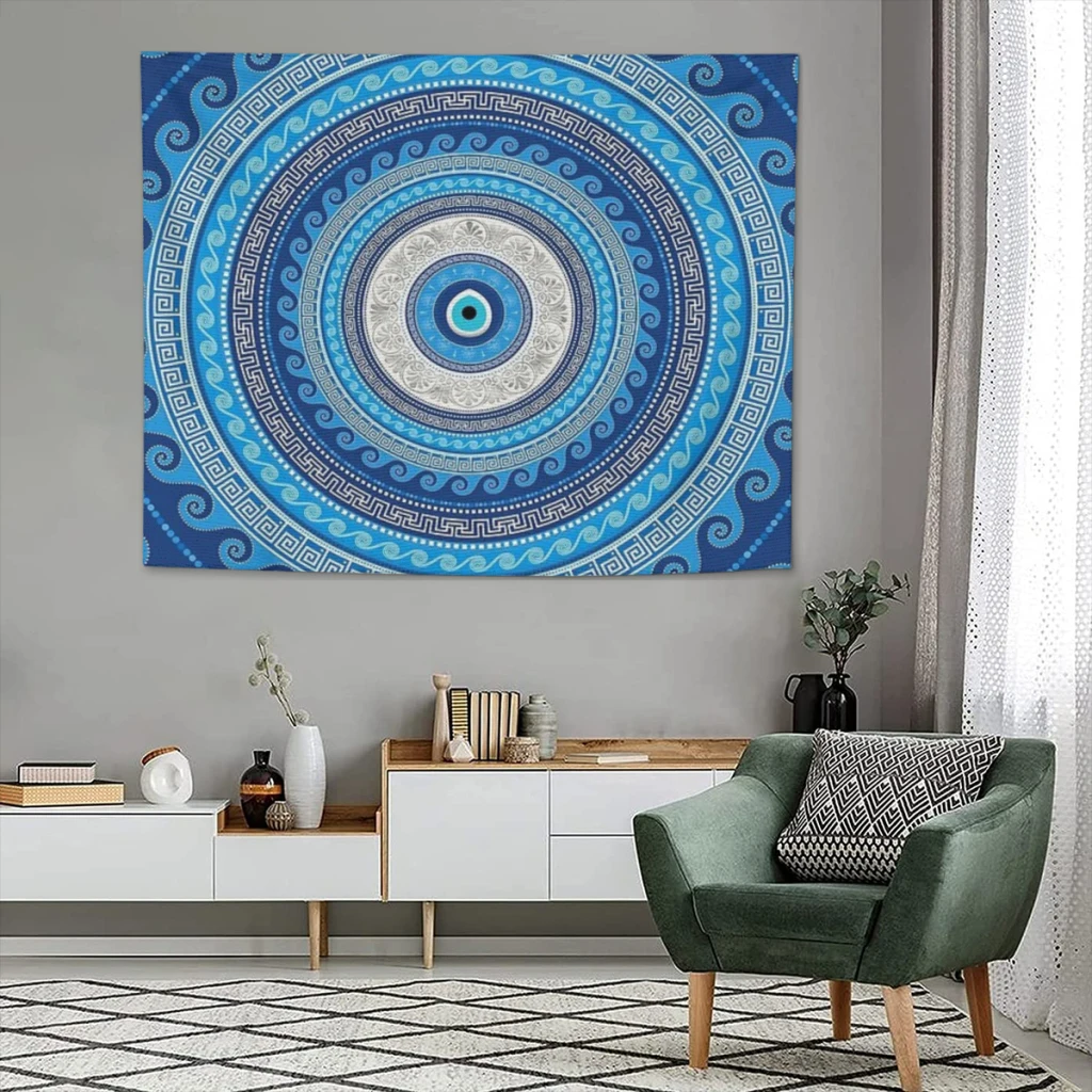 Greek Mati Mataki - Matiasma Evil Eye ornament #2  Tapestry Aesthetic Room Décor Wall Hogar Decorating