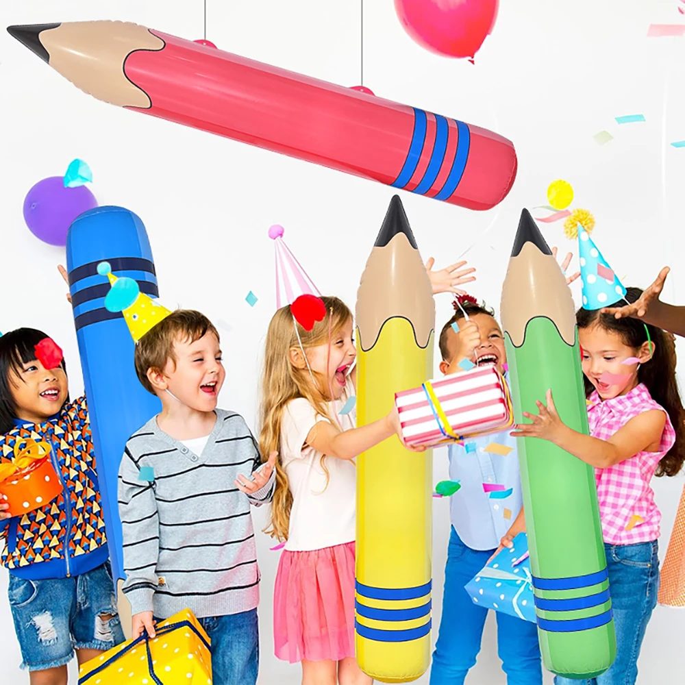 68 cm bunter aufblasbarer Bleistift – ideal für Schulpartys und Kinderdekoration