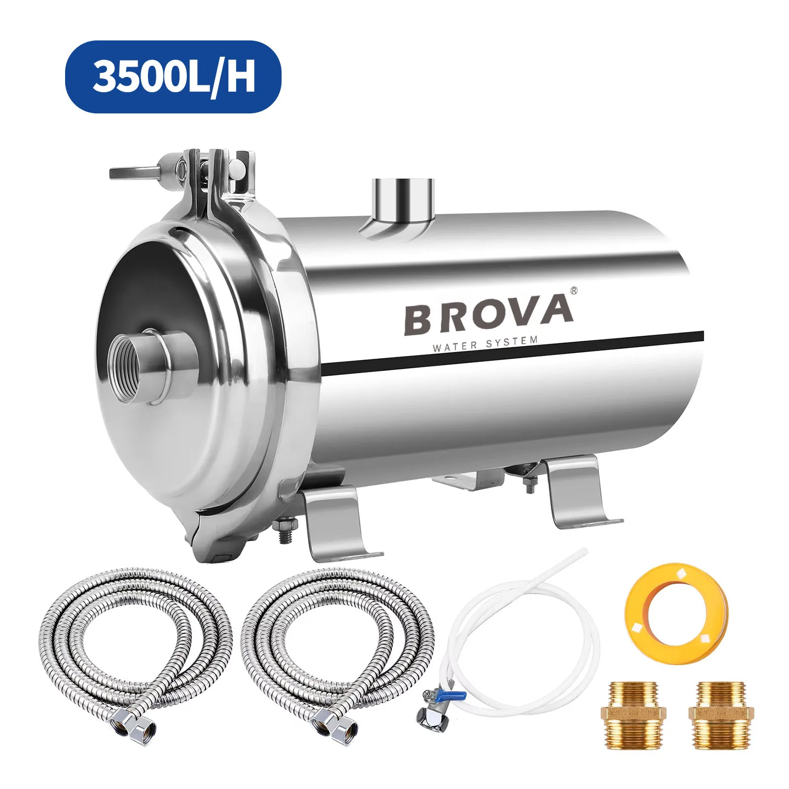 BROVA Hele huis thuis/commerciële waterzuiveraar 0,01 μm PVDF UF-systeem grote stroom 1000L-15000L/H SUS304 lagere kosten filterelementen