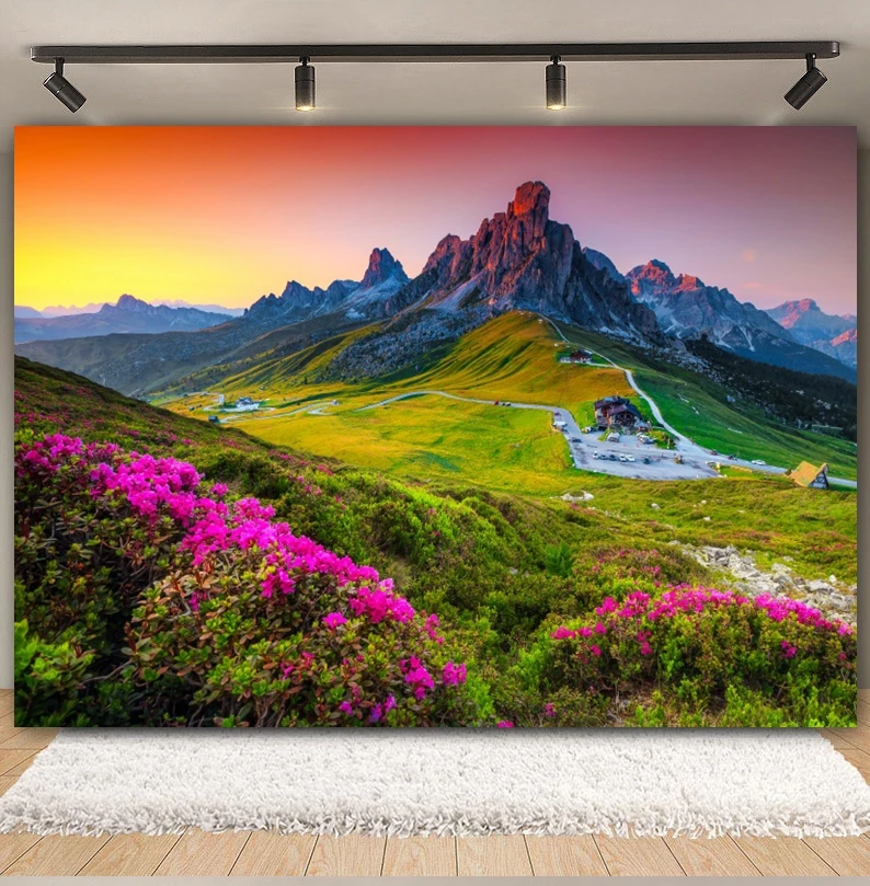 Spring Landscape Backdrop For Photography Green Forest Tree Garden Park Flowers Baby Portrait Background Decor Photo Studio Prop