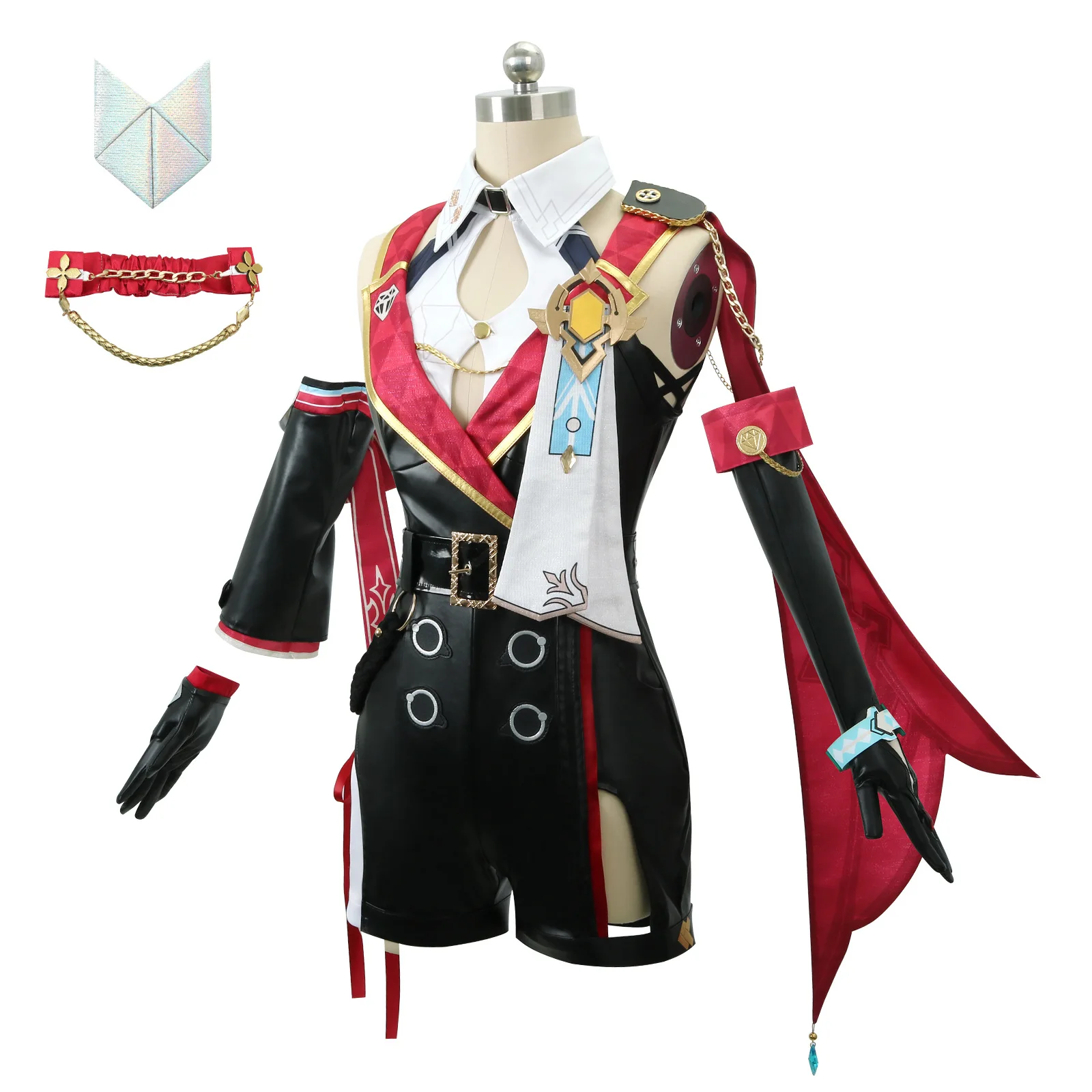 Stern Schiene Topas Cosplay Kostüm Honkai Stern Schiene Topas Numby Cosplay sexy Kostüm Topas der Schulden Retrieval Cosplay Perücke