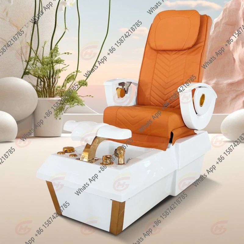 Electrically adjustable  sofa chair can lie down foot bath with basin foot wash chair massage  manicure pedicure stool beauty