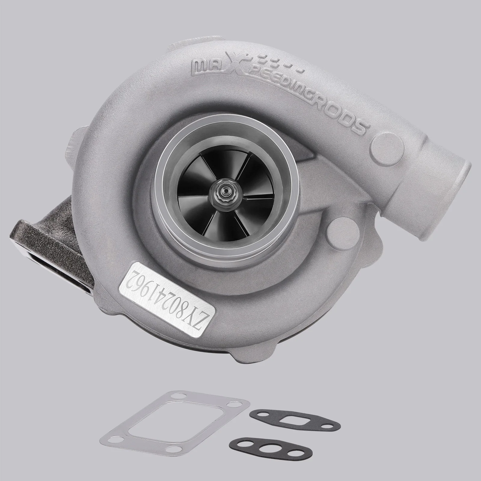 

Универсальный турбонагнетатель T3T4 T04E. Фланец T3, 5 болтов, холодное маслоохлаждение, A/R 0.57