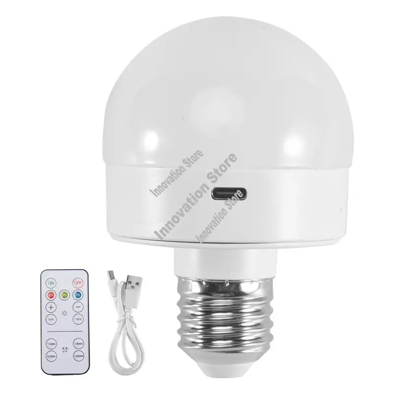 

Лампочки с перезаряжаемой батареей, винтовая лампочка 300LM E26 для ламп с дистанционным управлением и регулируемой яркостью и таймером-VVBC