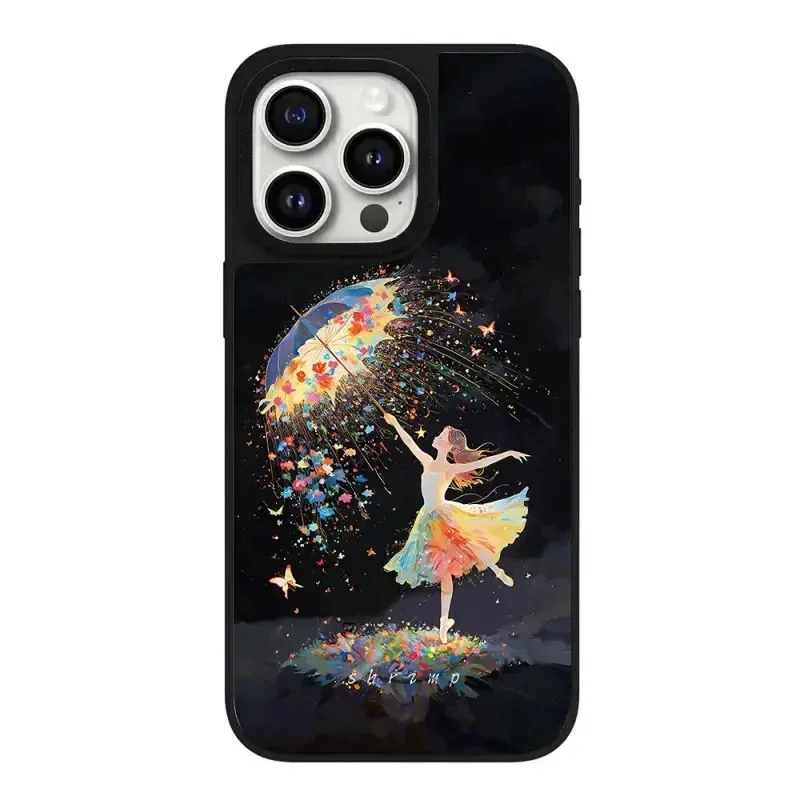 IPhone用磁気ミラーケース,iPhone 11,12,13,14,15,16 pro max用のクリエイティブケース