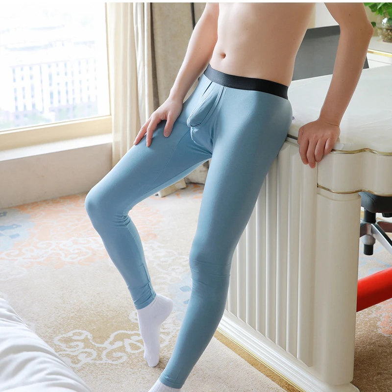 Thermal Underwear Pants Autumn Winter Keep Warm Long Underpants Men Big Pouch Long Johns sexy mens underwear thermal underwear