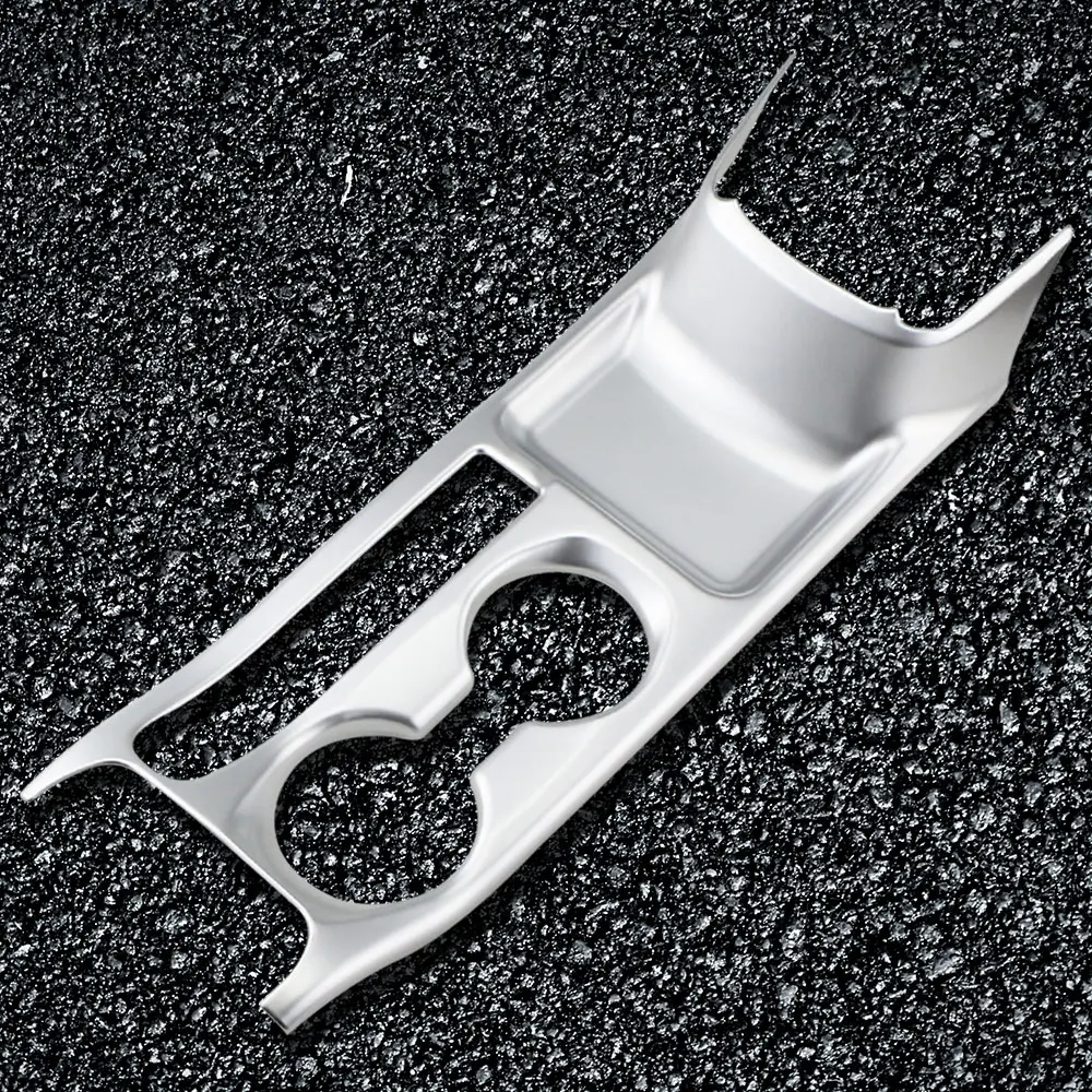 Car Water Cup Holder Sticker Cover Frame for Nissan Kicks 2017-2023 Matte Sliver Stainless Steel Decoration Styling