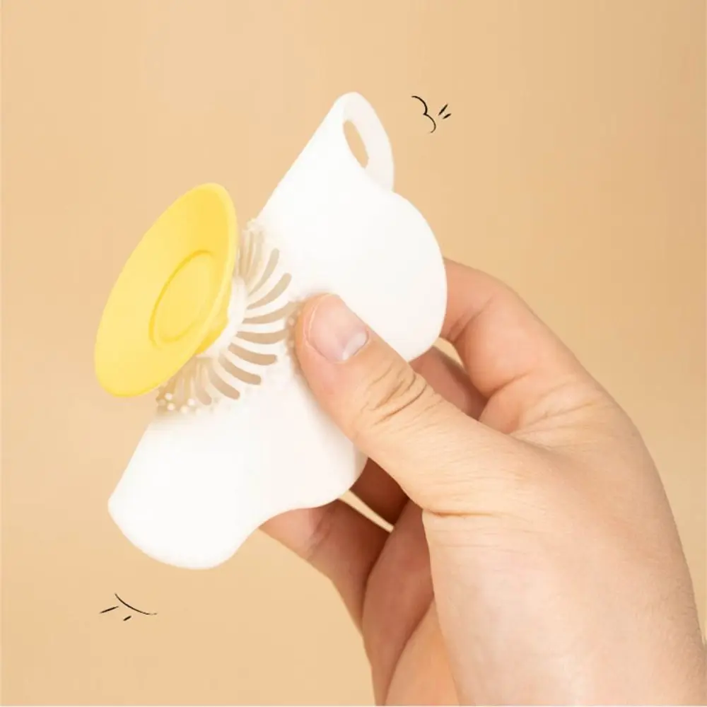 

4pcs Fried Egg Shape Floor Drain Cover Anti Clogging Flexible Filter Screen Insect Prevention Cartoon Hair Catcher Stopper