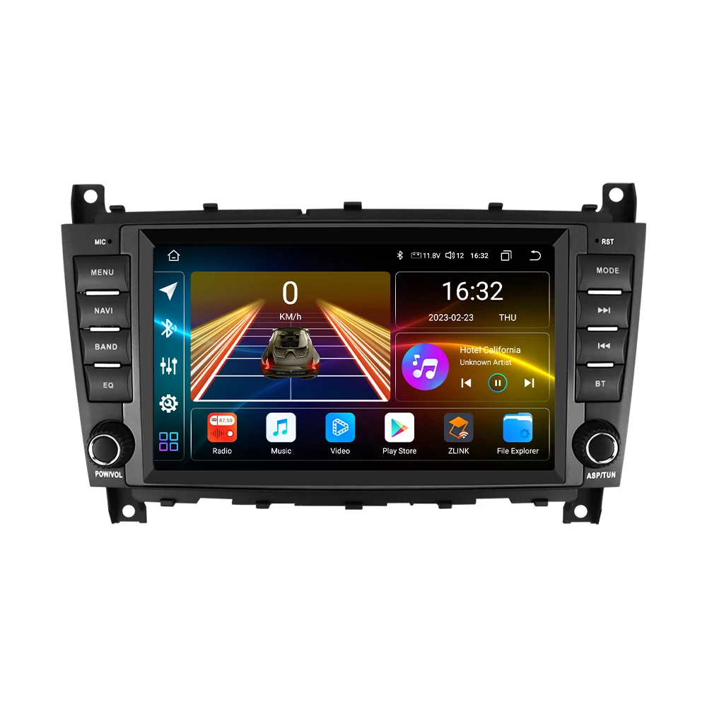 Hizpo 8 "Android Auto Radio Für Mercedes Benz C-Klasse W203 W209 C180 C200 CLK200 Carplay Auto multimedia GPS 2din Autoradio 7862
