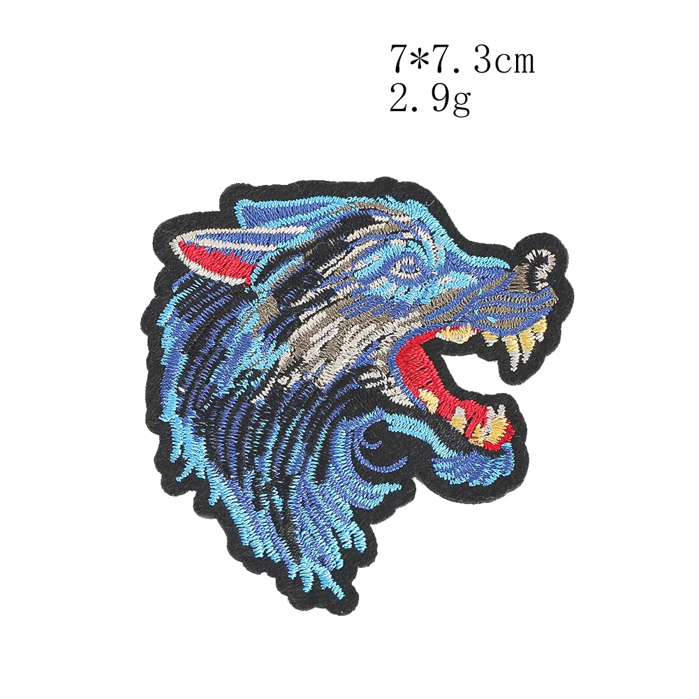 Wolfs-, Tiger- und Husky-Stickerei-Patch-Set zum Aufbügeln oder Aufnähen für Jeansjacken, Rucksäcke, amerikanischer Vintage-Stil, Tier-Abzeichen, Geschenk – Detail 5
