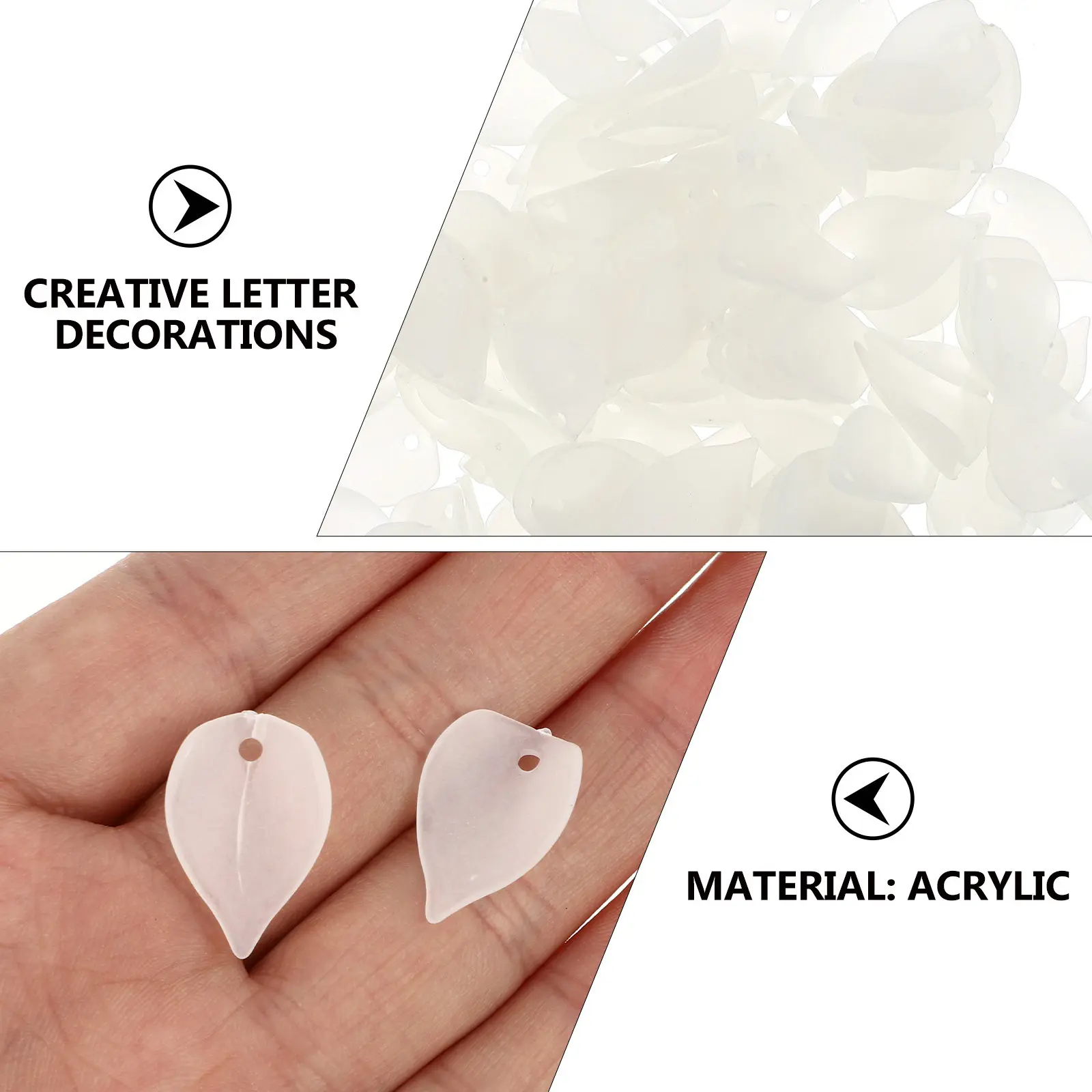 1Pack Acrylic Candy-Colored Plastic Petals Simulation DIY Flower Accessories Lifelike Artificial Petal for Handmade Crafts