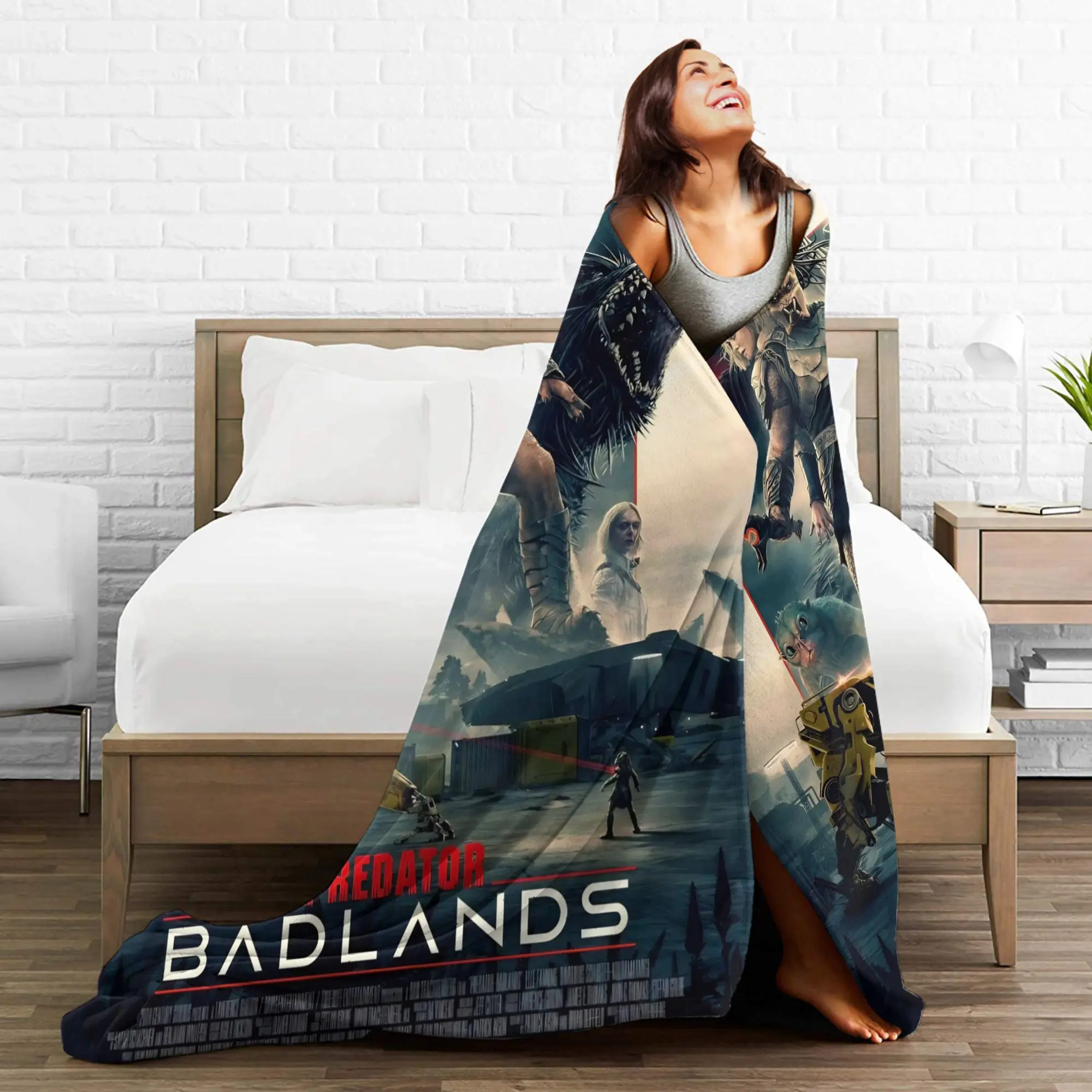 المفترس Badlands 2025 أفلام الفانيلا بطانية سوبر لينة رمي بطانية ل الأريكة كرسي نزهة المفرش غطاء سرير أريكة