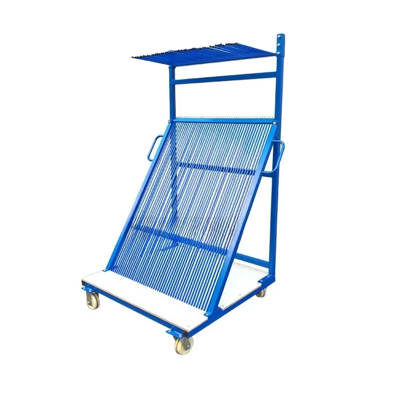 

Customizable 12mm Spacing 46 Slots With Nylon Board Hollow Structure Glass Harp Storage Rack Industrial Warehouse Rack