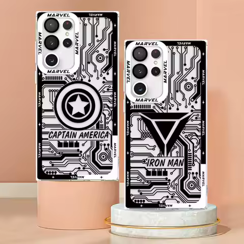 Avengers Iron Man Thor Hulk Case for Samsung Galaxy S22 Note 10 20 Ultra S20 S10 Plus S25 Ultra S23 S21 S24 FE Clear Cover