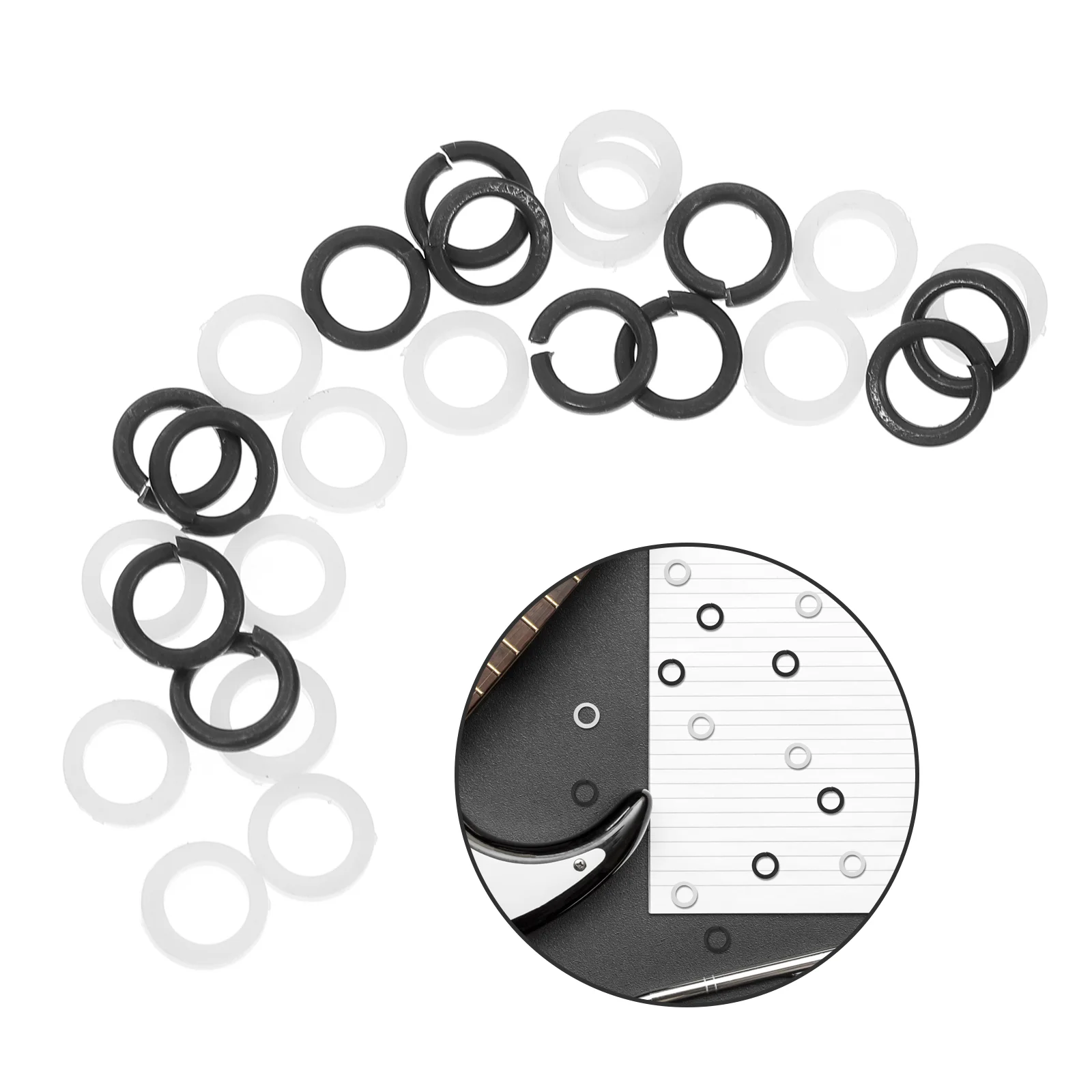 

24 Pcs Peg Mounting Spacers Metal Plastic Washers Gasket Replacement Washer Accessory Parts Washers Tuner Gaskets Guitar Tuner