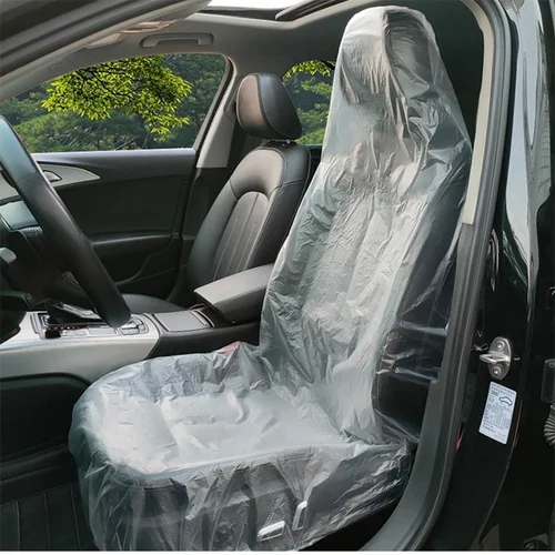 100 Uds. Fundas desechables para asientos de coche, Protector acústico, impermeable, a prueba de polvo, suministros universales para Interior de coche
